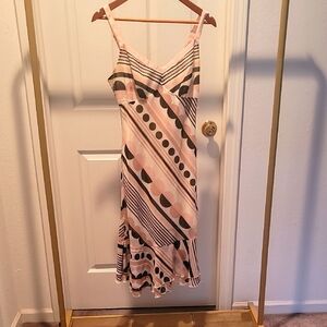 CCO ALL NEED TO GO!  Elegant Pink and Black Striped Dress